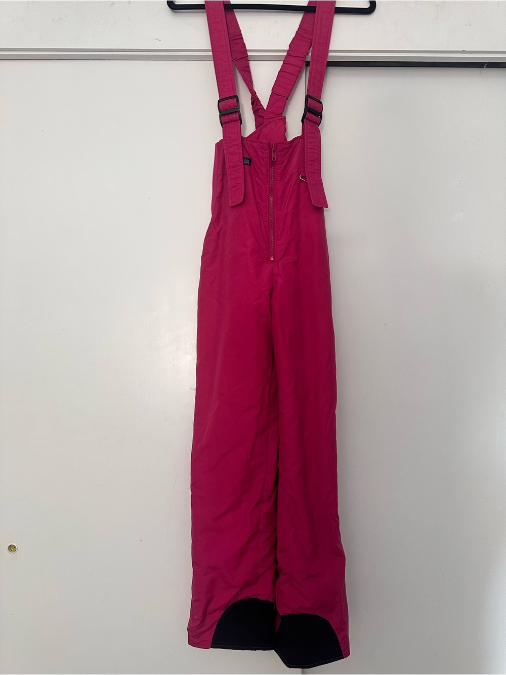 Womens Bright Pink Snow Bib Jumpsuit with Adjustable Straps